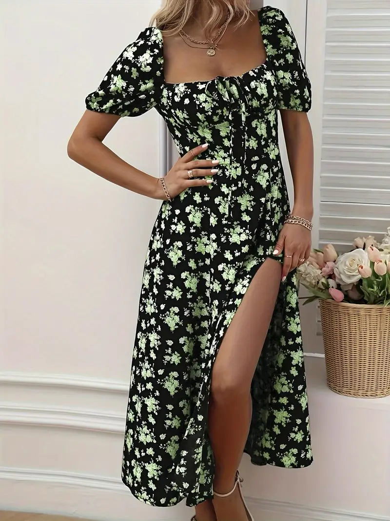 Adalie - Robe chic avec fente pour le printemps et l'été
