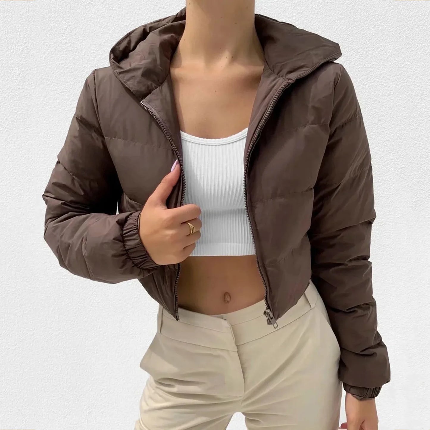 Blanche | Veste d'hiver chic et décontractée